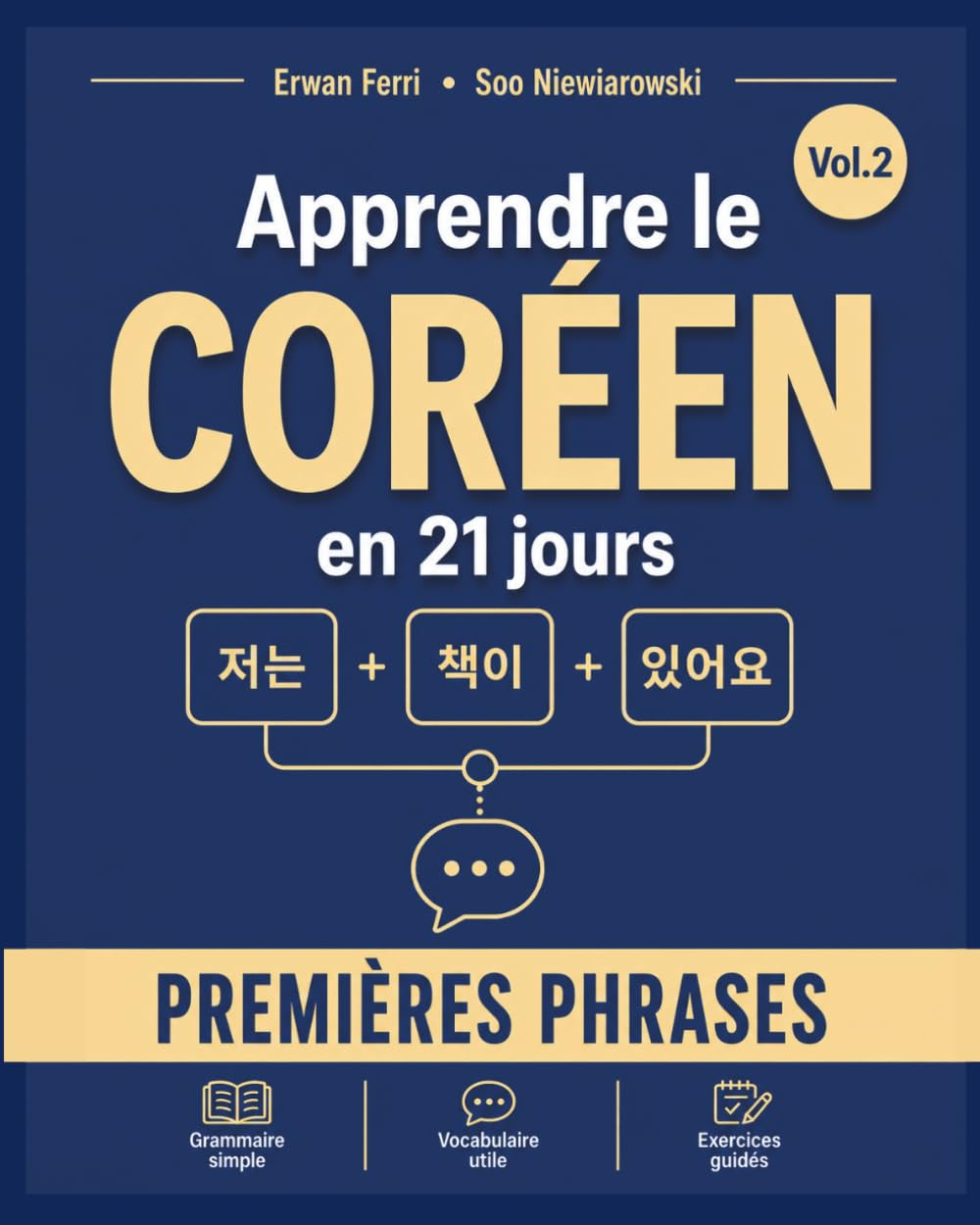Couverture d’Apprendre le coréen en 21 jours — Premières phrases